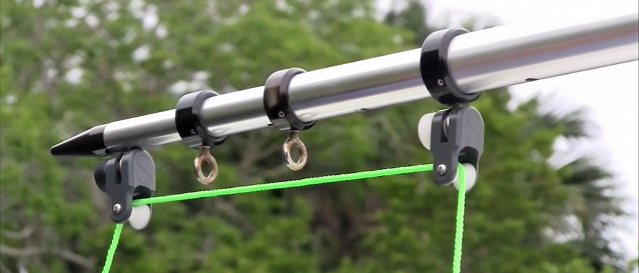 outrigger pulley